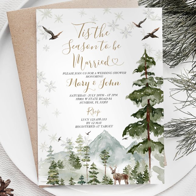 Invitation Pin forestier C'est la saison du mariage (Créateur téléchargé)