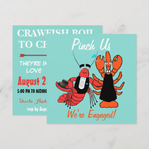 Invitation Pince-nous Nous sommes engagés Crayfish Boil Showe