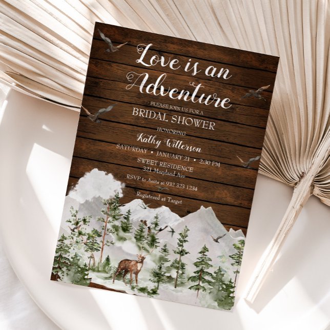 Invitation Pinceau L'aventure commence la Fête des mariées (Créateur téléchargé)