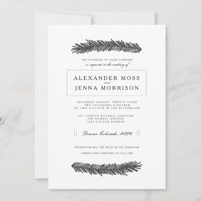 Invitation Pinceau minimal moderne (Devant)