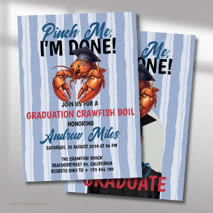 Invitation Pincez Moi, J'ai Fini Graduation Bouillabaisse de 