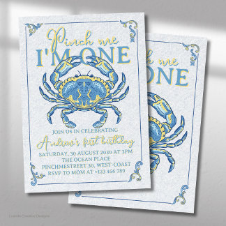 Invitation Pincez-Moi, je suis un premier crabe de l'océan po