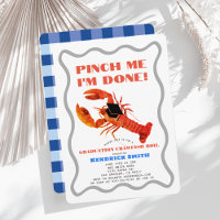 Pinch Me Retro Crawfish Blue Graduation Party