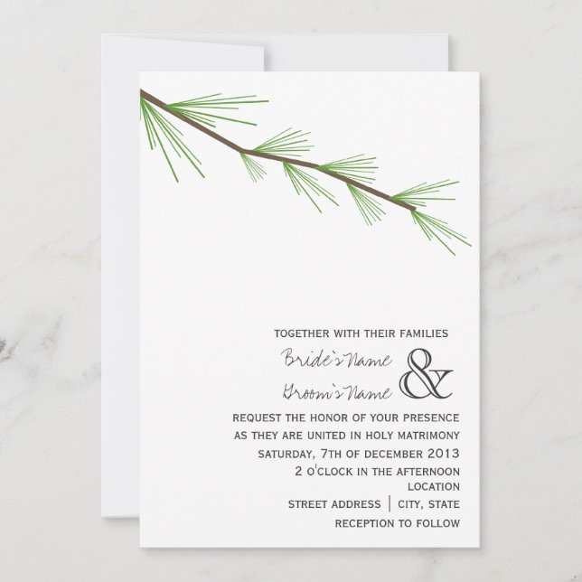 Invitation Pine Bough (Devant)
