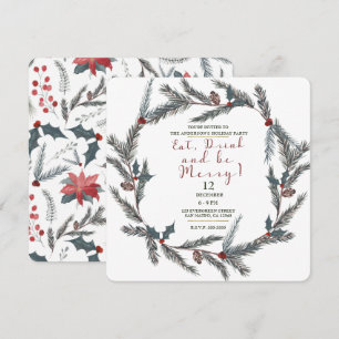 Invitation Pine de Noël aux fruits rouges Mangez, Buvez, Fête