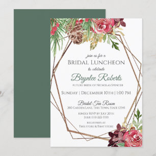 Invitation Pine et baies Luncheon Inv.