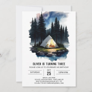 Invitation Pine Tree Adventure Attend son anniversaire