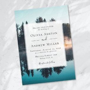 Invitation Pine Tree Forest Mariage à thème rustique