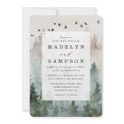 Pine Tree Forest Russe Aquarelle Mariage à thème