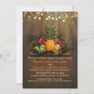 Invitation Pineappical Tropical Beach Lights