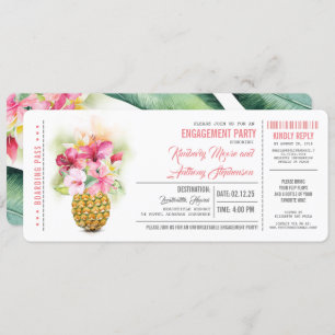 Invitation Pineappy Boarding Pass Billet d'engagement