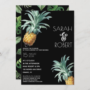 Invitation Pineappy Delight Tropical Foliage Mariage