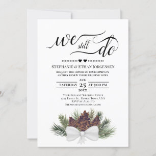 Invitation Pinecones Rustiques Nous Continuons À Faire Mariag