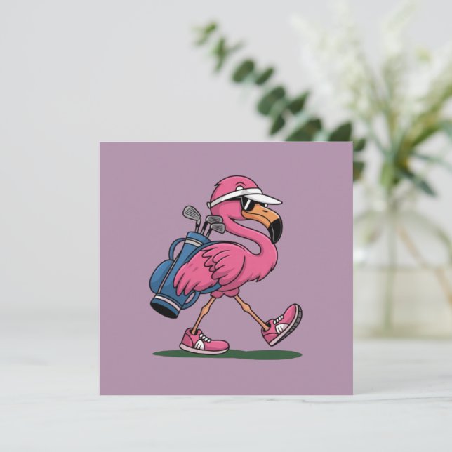 Invitation Ping Flamingo Golf Sunglasses Golf Lover  (Debout devant)