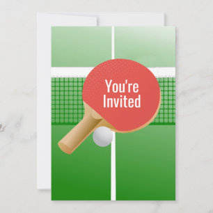 Invitation Ping Pong Table Tennis Design
