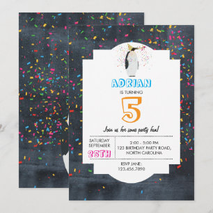Invitation Pingouin - Animaux Fête Garçon Fille Anniversaire