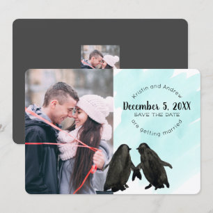 Invitation Pingouin Enregistrer la photo de la date