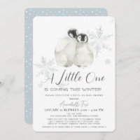Pingouin Hiver Snowflake Blue Drive Baby shower