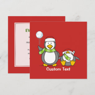 Invitation Pingouins de Noël
