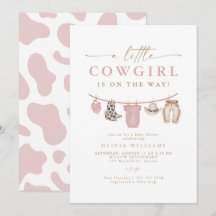 Pink Baby Clothesline Little Cowgirl Baby Shower