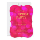 Pink Bokeh Gold C'est un anniversaire de fête surp