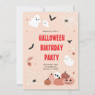 Invitation Pink Boo Bash : Une fête d'Halloween Éffrayante