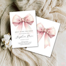 Pink Bow Elle Tying The Knot Fête des mariées