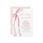 Pink Bow She's Tying the Knot Fête des mariées