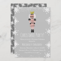 Pink Christmas Party Nutcracker Snowflakes