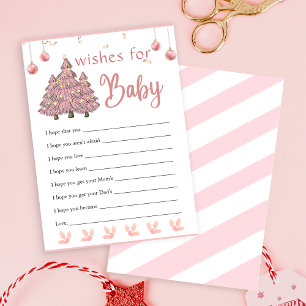Invitation Pink Christmas Tree Père Noël souhaite un jeu pour