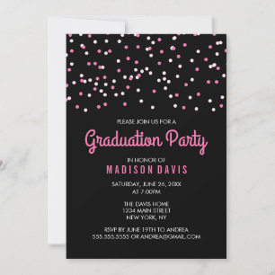 Invitation Pink Confetti