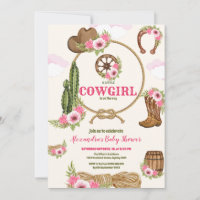 Pink Cowgirl Baby shower occidental