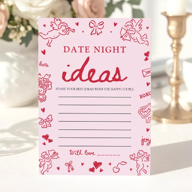 Invitation Pink Date Night Ideas Bridal Shower Game  (Pink Date Night Ideas Bridal Shower Game)