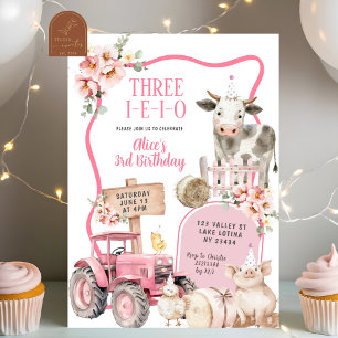 Invitation Pink Farm 3ème anniversaire