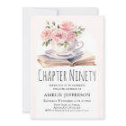 Pink Floral 90e thème du livre Anniversaire