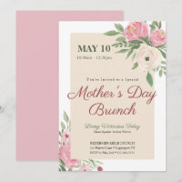Pink Floral Church Fête des Mères Brunch