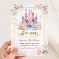 Pink Floral Princess Royal Castle 5e anniversaire