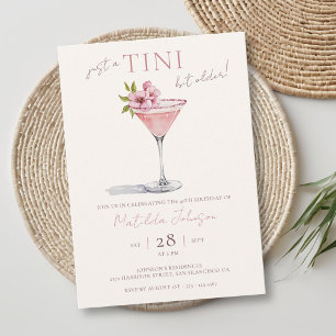 Invitation Pink Floral Tini Bit Ancien 40e anniversaire