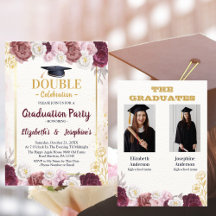 Pink Gold Blush Joint Graduation Party 2 photos