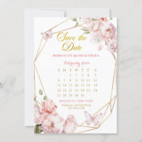 Pink Gold Girl Quinceañera Enregistrer le calendri