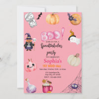 Pink Halloween Spooky One 1st Birthday Party