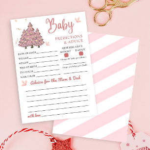 Invitation Pink hiver Noël Baby Prédictions Conseils Jeu