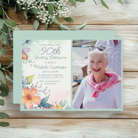 Pink Jaune Turquoise Pastel Floral 90e Anniversair