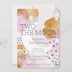 Invitation Pink Moon deux la lune