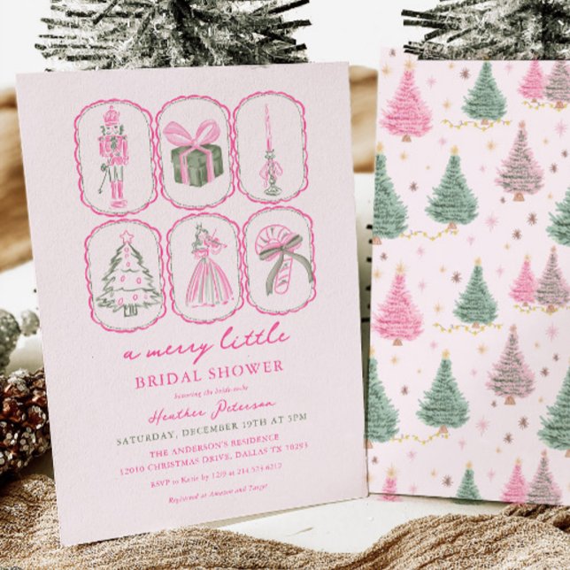 Invitation Pink Nutcracker A Merry Little Bridal Shower (Créateur téléchargé)