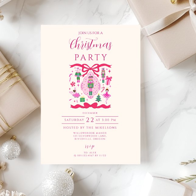 Invitation Pink Nutcracker Christmas (Créateur téléchargé)