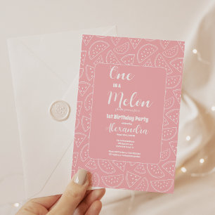 Invitation Pink One dans un Melon Girl premier anniversaire