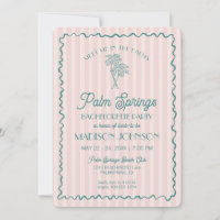 Pink Palm Springs Pastel Beach Bachelorette Party