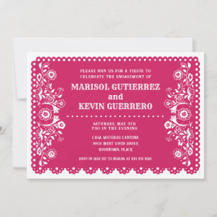 Invitation Pink Papado Picado Cinco de Mayo