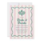 Pink Pickleball Dinks et Boissons Anniversaire